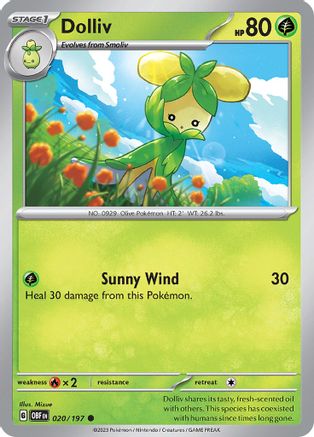 Dolliv (20) [SV: Obsidian Flames] Pokemon Single Pokémon