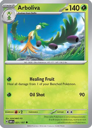 Arboliva (21) [SV: Obsidian Flames] Pokemon Single Pokémon