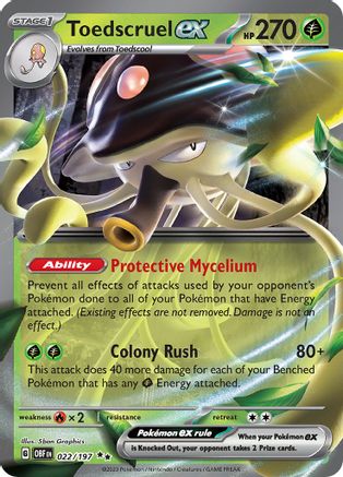 Toedscruel ex (22) Holofoil [SV: Obsidian Flames] Pokemon Single Pokémon