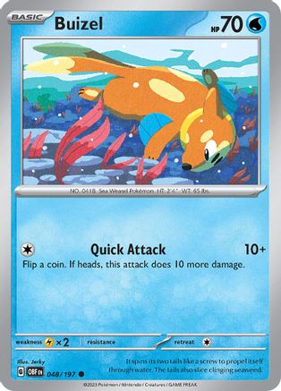 Buizel (48) Reverse Holofoil [SV: Obsidian Flames] Pokemon Single Pokémon