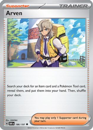 Arven (186) [SV: Obsidian Flames] Pokemon Single Pokémon