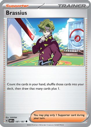 Brassius (187) Reverse Holofoil [SV: Obsidian Flames] Pokemon Single Pokémon