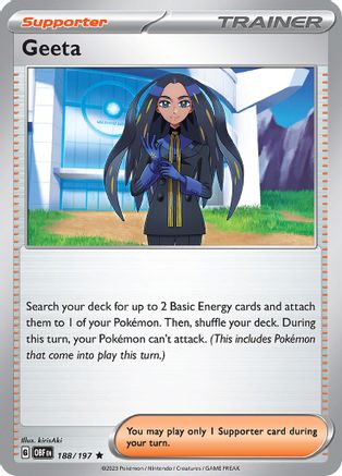 Geeta (188) Reverse Holofoil [SV: Obsidian Flames] Pokemon Single Pokémon