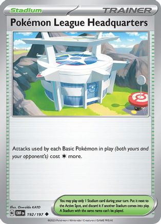 Pokemon League Headquarters (192) Reverse Holofoil [SV: Obsidian Flames] Pokemon Single Pokémon