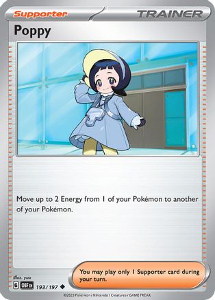 Poppy (193) Reverse Holofoil [SV03 Obsidian Flames] Pokemon Single Pokémon