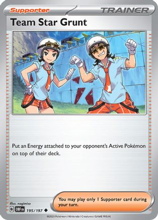 Team Star Grunt (195) Reverse Holofoil [SV: Obsidian Flames] Pokemon Single Pokémon