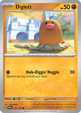 Diglett (103) [SV: Obsidian Flames] Pokemon Single Pokémon