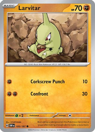 Larvitar (105) [SV: Obsidian Flames] Pokemon Single Pokémon