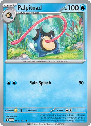 Palpitoad (51) [SV: Obsidian Flames] Pokemon Single Pokémon