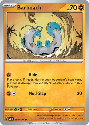 Barboach (108) [SV: Obsidian Flames] Pokemon Single Pokémon