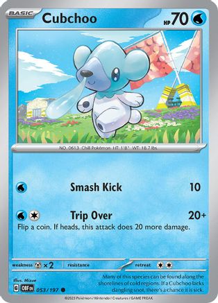 Cubchoo (53) Reverse Holofoil [SV: Obsidian Flames] Pokemon Single Pokémon