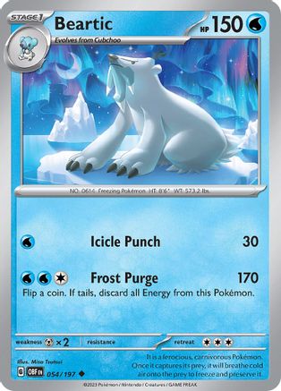Beartic (54) [SV: Obsidian Flames] Pokemon Single Pokémon