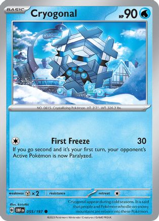 Cryogonal (55) [SV: Obsidian Flames] Pokemon Single Pokémon
