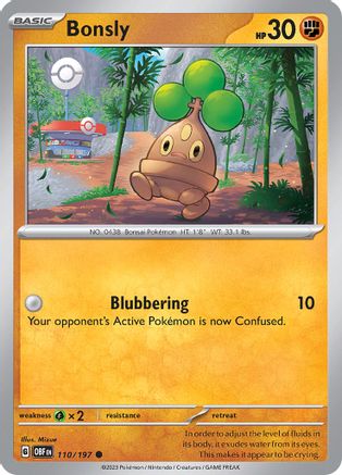 Bonsly (110) [SV: Obsidian Flames] Pokemon Single Pokémon