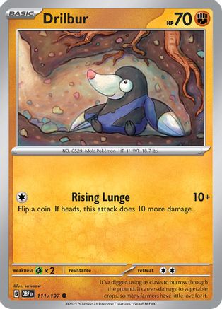 Drilbur (111) [SV: Obsidian Flames] Pokemon Single Pokémon