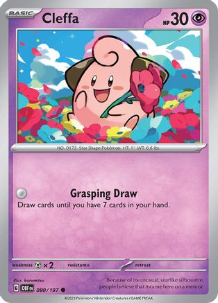 Cleffa (80) - [SV: Obsidian Flames] Reverse Holofoil Pokemon Single Pokémon