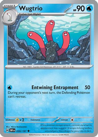 Wugtrio (59) Reverse Holofoil [SV: Obsidian Flames] Pokemon Single Pokémon