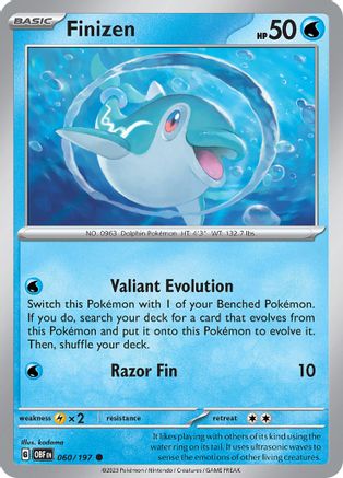 Finizen 60/197 [SV: Obsidian Flames] Pokemon Single Pokémon