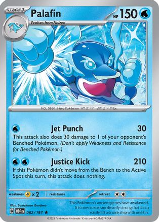 Palafin (62) Holofoil [SV: Obsidian Flames] Pokemon Single Pokémon