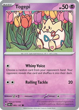 Togepi (83) [SV: Obsidian Flames] Pokemon Single Pokémon