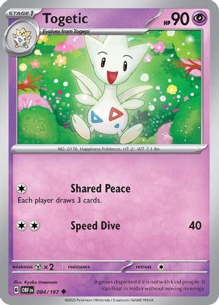 Togetic (84) [SV: Obsidian Flames] Pokemon Single Pokémon