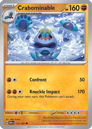 Crabominable (115) [SV: Obsidian Flames] Pokemon Single Pokémon