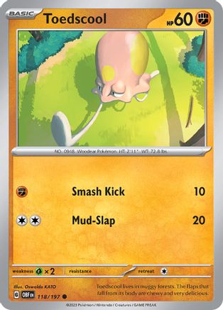 Toedscool (118) Reverse Holofoil [SV: Obsidian Flames] Pokemon Single Pokémon