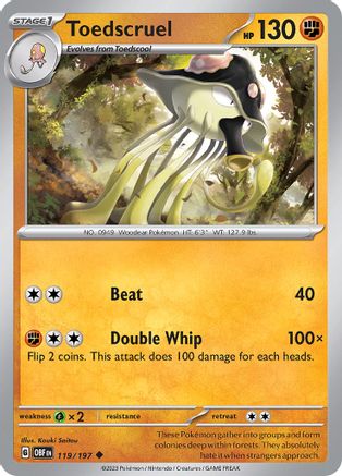 Toedscruel (119) [SV: Obsidian Flames] Pokemon Single Pokémon
