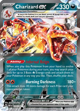 Charizard ex - 125/197 (125) - [SV: Obsidian Flames] Holofoil Pokemon Single Pokémon