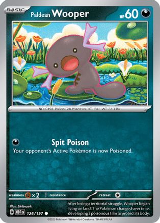 Paldean Wooper - 126/197 Reverse Holofoil [SV: Obsidian Flames] Pokemon Single Pokémon