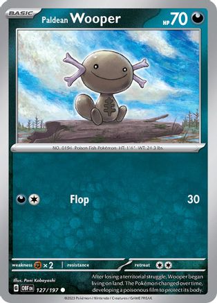 Paldean Wooper - 127/197 Reverse Holofoil [SV: Obsidian Flames] Pokemon Single Pokémon