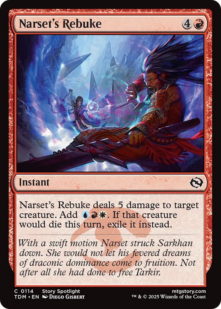 Narset's Rebuke (TDM-114) [Tarkir: Dragonstorm] MTG Single Wizards of the Coast