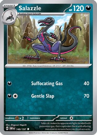 Salazzle (140) [SV: Obsidian Flames] Pokemon Single Pokémon