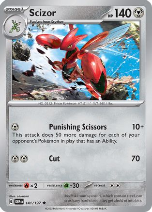 Scizor (141) Holofoil [SV: Obsidian Flames] Pokemon Single Pokémon