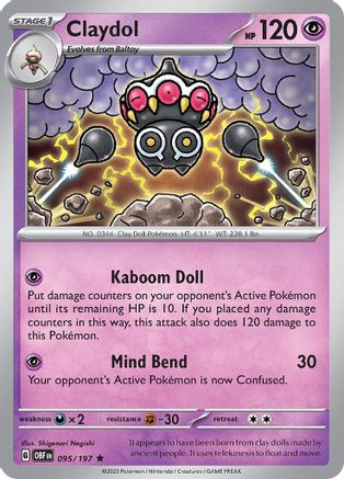 Claydol (95) Holofoil [SV: Obsidian Flames] Pokemon Single Pokémon