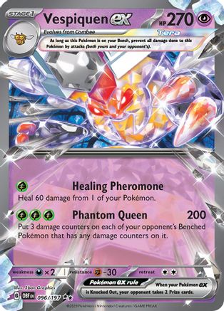 Vespiquen ex (96) Holofoil [SV: Obsidian Flames] Pokemon Single Pokémon