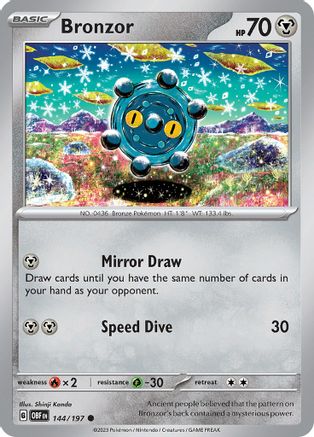 Bronzor (144) [SV: Obsidian Flames] Pokemon Single Pokémon