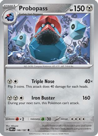 Probopass (146) Reverse Holofoil [SV: Obsidian Flames] Pokemon Single Pokémon