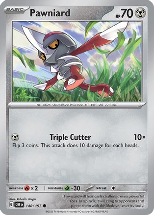 Pawniard (148) Reverse Holofoil [SV: Obsidian Flames] Pokemon Single Pokémon