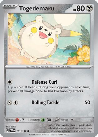 Togedemaru (151) [SV: Obsidian Flames] Pokemon Single Pokémon
