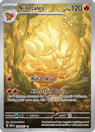 Ninetales -199/197 Holofoil [SV: Obsidian Flames] Pokemon Single Pokémon