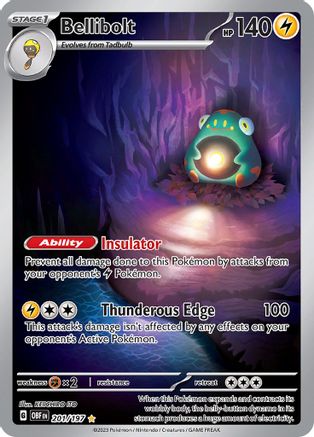 Bellibolt - 201/197 Holofoil [SV: Obsidian Flames] Pokemon Single Pokémon