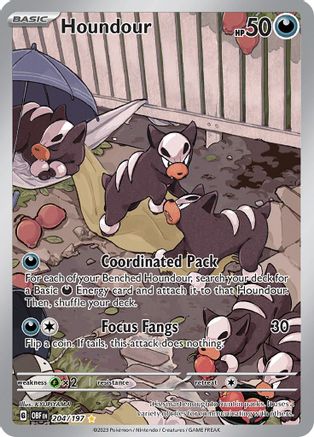 Houndour - 204/197 (204) - [SV: Obsidian Flames] Holofoil Pokemon Single Pokémon