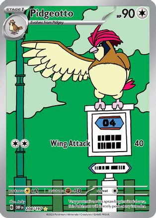 Pidgeotto - 208/197 Holofoil [SV: Obsidian Flames] Pokemon Single Pokémon