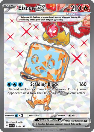 Eiscue ex - 210/197 Holofoil [SV: Obsidian Flames] Pokemon Single Pokémon