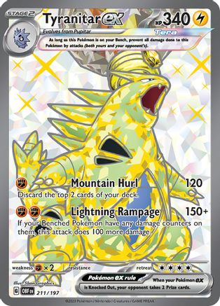 Tyranitar ex - 211/197 (211) - [SV: Obsidian Flames] Holofoil Pokemon Single Pokémon