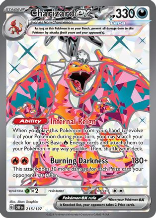 Charizard ex - 215/197 Holofoil [SV: Obsidian Flames] Pokemon Single Pokémon