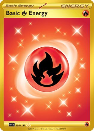 Basic Fire Energy - 230/197 Holofoil [SV: Obsidian Flames] Pokemon Single Pokémon