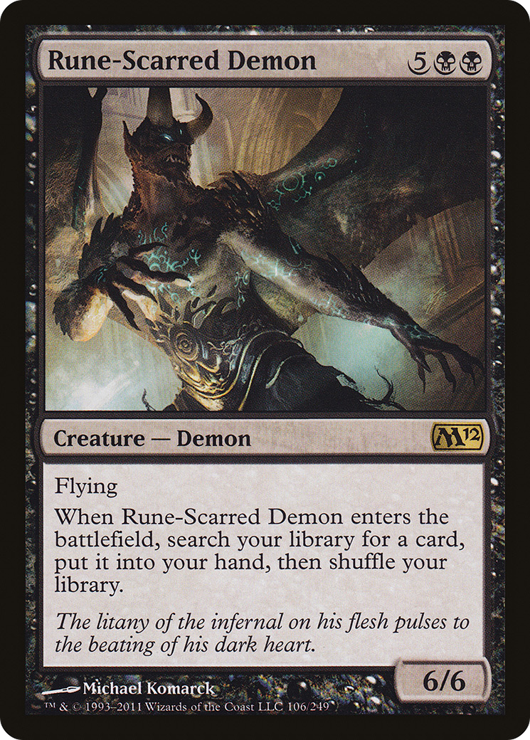 Rune-Scarred Demon (M12-106) [Magic 2012] Foil MTG Single Wizards of the Coast