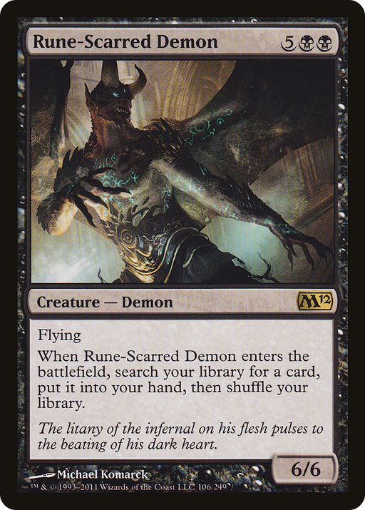Rune-Scarred Demon (M12-106) [Magic 2012] MTG Single Wizards of the Coast